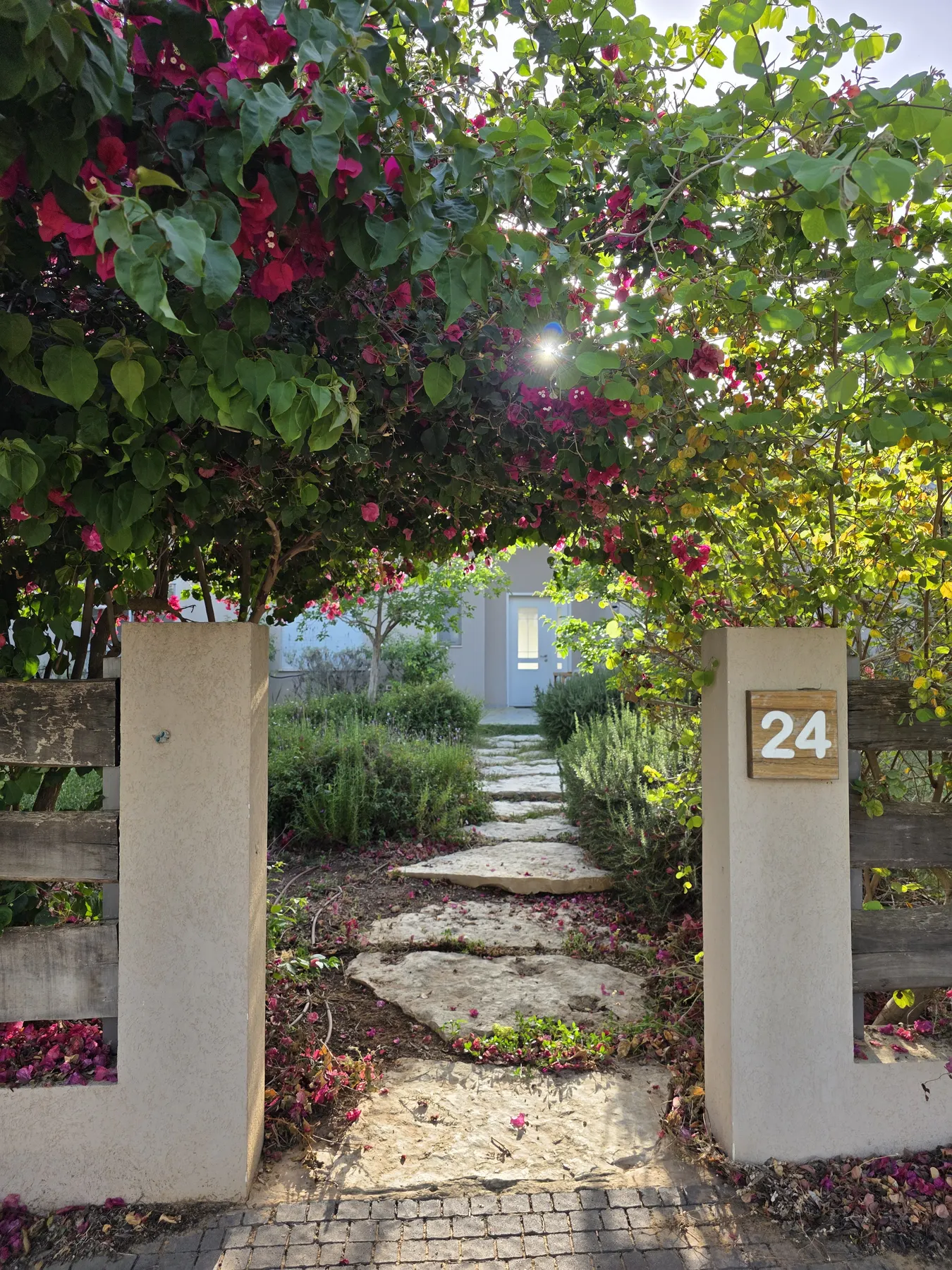 Current pedestrian walkway entrance before gate installation